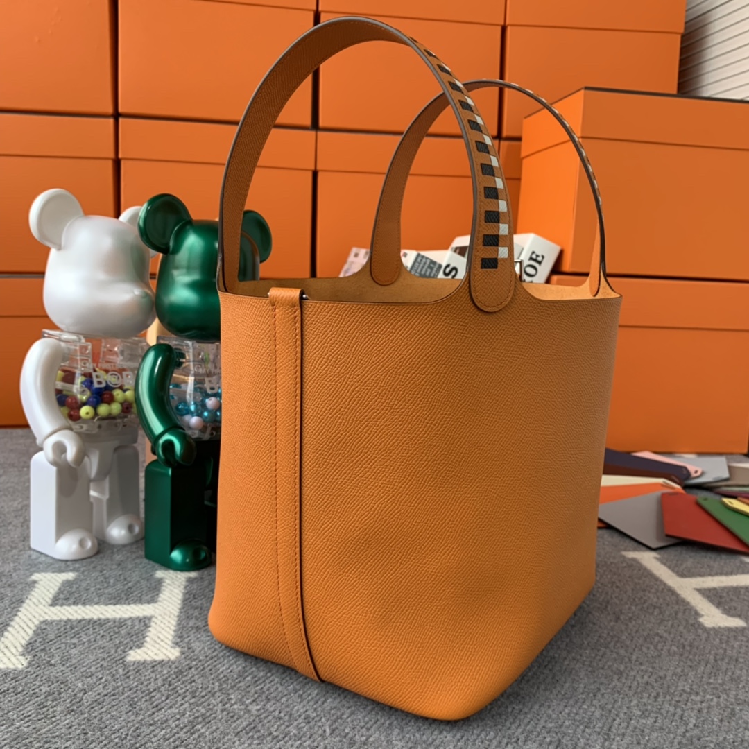 에르메스 피코탄22 옐로우브라운 은장 앱송